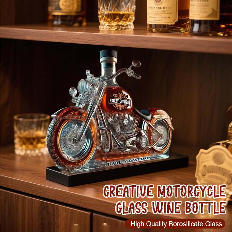 Bottiglia da vino in vetro moto creativa