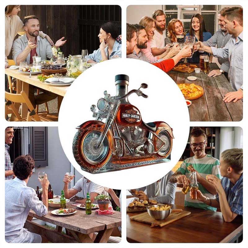 Bottiglia da vino in vetro moto creativa
