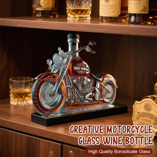 Bottiglia da vino in vetro moto creativa
