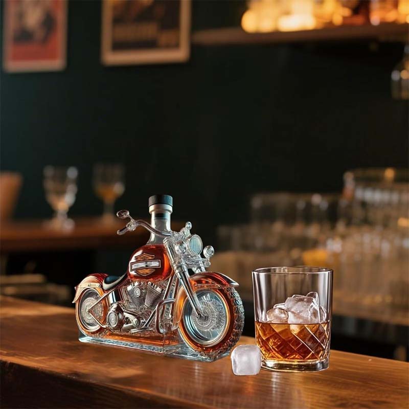 Bottiglia da vino in vetro moto creativa