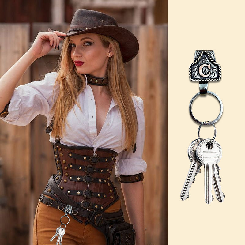 Clip portachiavi con iniziale occidentale